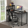 Mission Desk with Side Shelf, Black Computer Desk, Gaming Desk, Office Furniture, 46 in