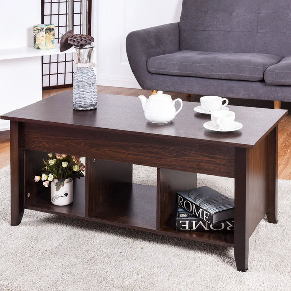 Giantex Lift Top Coffee Table with Hidden Compartment Storage Shelf Modern Wood Living Room Furniture