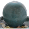 Ceramic Tabletop Water Fountain with Orb Design, Indoor Zen Desktop, Relaxing Water Feature, Interior Spa and Yoga Decoration